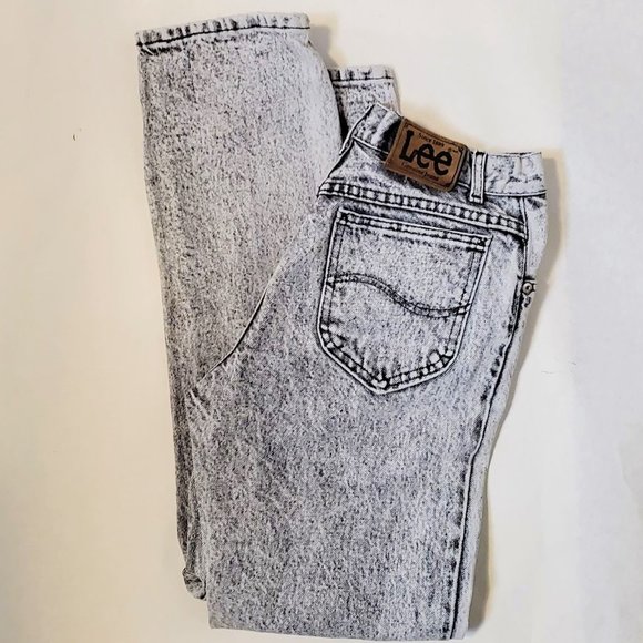 LEE VINTAGE ACID WASH GREY JEANS - Picture 9 of 11